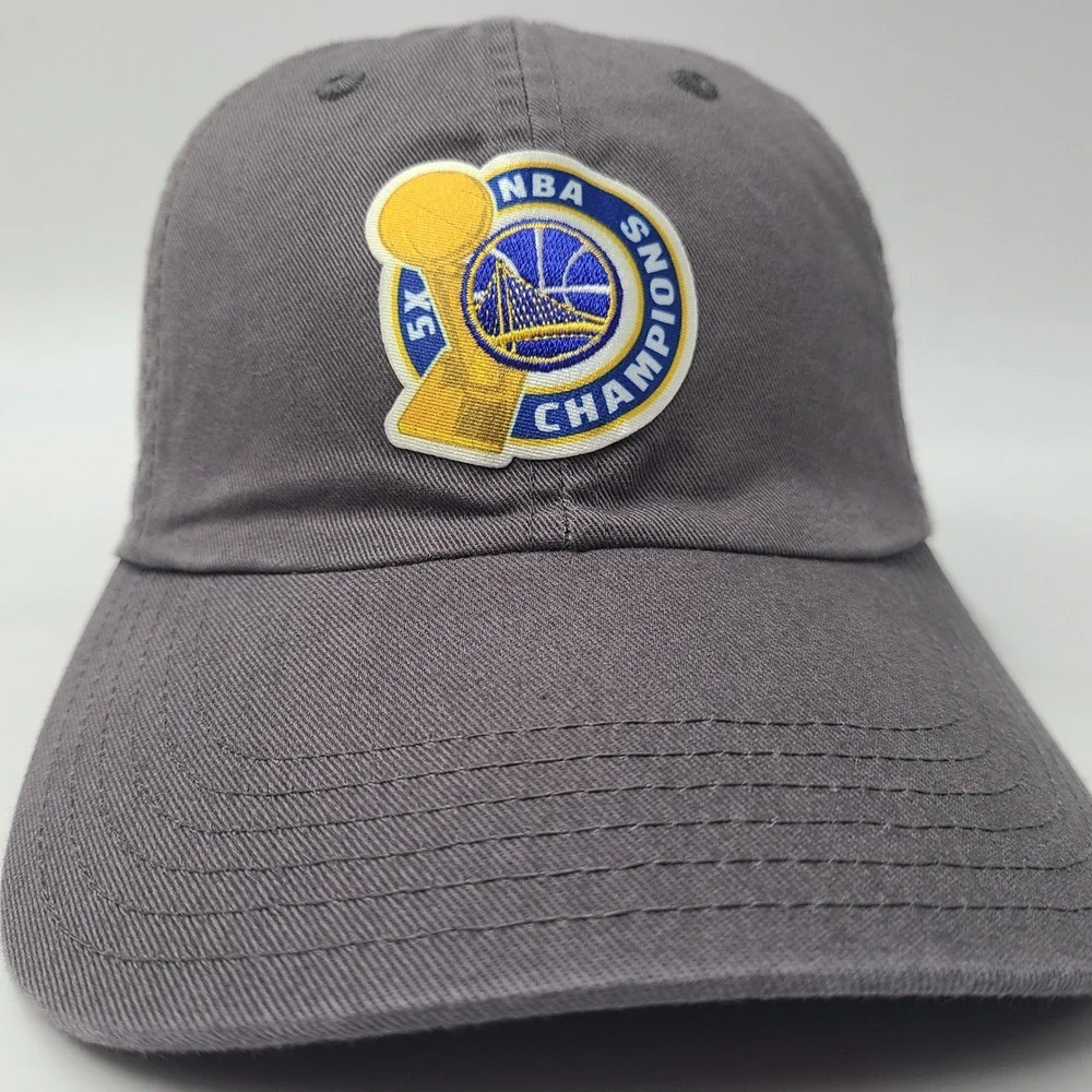 Youth Golden State Warriors Hat Strapback Adidas Gray NBA 2017 Champions 5x Logo